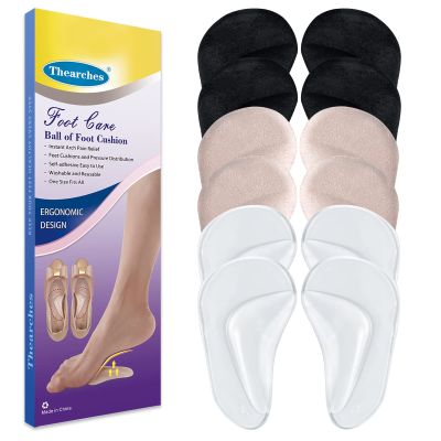 6 Pairs Gel Arch Support Pads Plantar Fasciitis Shoe Inserts Insole, Adhesive High Arch Pad Flat Feet Inserts Arch Cushions for Relieve Pressure and Foot Pain, One Size for Women Men