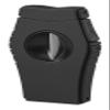 Lotus Viper Cigar Cutter with Single V-Cut Blade, All Metal Housing, Spring Loaded Locking Mechanism, Free Standing Design (Black & Rubberized Black) view 1