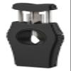 Lotus Viper Cigar Cutter with Single V-Cut Blade, All Metal Housing, Spring Loaded Locking Mechanism, Free Standing Design (Black & Rubberized Black) view 2