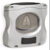 Lotus GT Cigar Cutter with Double Guillotine Blades, All Metal Housing, Slot on Bottom For Easy Cleaning, Closed Back Design for a Perfect Cut (Chrome & Black) view 1