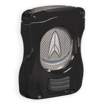 Lotus GT Cigar Cutter with Double Guillotine Blades, All Metal Housing, Slot on Bottom for Easy Cleaning, Closed Back Design for a Perfect Cut (Black)