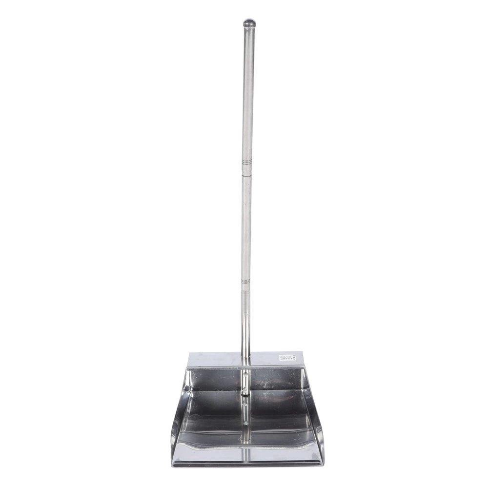 BESTonZON Stainless Steel Dustpan, 30inch Heavy Duty Dustpan with Long Handle, Metal Upright Heavy Duty for Kitchen and Home, Shop, Lobby and Office