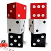 6 Pcs Dice Favor Boxes 8 x 8 x 8 Inch dice Boxes Bulk for centerpieces Casino Party Decorations Game Night Decorations Casino Themed Party Goodie Boxes Gift Box (Black, White, Red) view 1