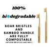 Gaia Guy Natural Bristle Bamboo Toothbrush Family Pack (NO Nylon - Boar Hair ONLY) - Totally Compostable & Biodegradable Boar Bristle and Bamboo Toothbrushes - Zero Waste - 4 Kids and 4 Adults view 3