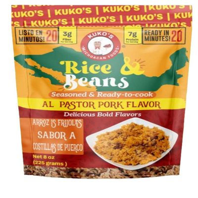 Al Pastor Pork Flavored rice & pinto beans mix arroz y frijoles pintos Michoacan morisqueta sabor authentic