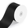 3" Wide x 25 Yards Single Face Polyester Satin Ribbon, Satin Ribbon for Crafts, Gift, Hair Bows, Wedding Party Decoration, Bow Making & Other Projects (Black) view 1