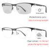 laureles Photochromic Bifocal Reading Glasses Men Business 2023 Fashion Metal Half Frame Reader (BLACK, 2.5, multiplier_x) view 2