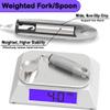 PKPKAUT 2 in 1 Frok/Spoon for Hand Tremors, Adaptive Handicap Spoon for Parkinsons Patients, Parkinson Curved Spoon for Shaking Hands, Liftware Angled Arthritis Spoon for Adults Disabled Elderly view 3