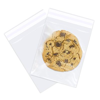 WEPOLY - 4" x 6" (100 Count) Clear Small Cellophane Bags - Self Sealing Cello Plastic Poly Bags- for Photo, Jewely, Bakey, Treats, Candies