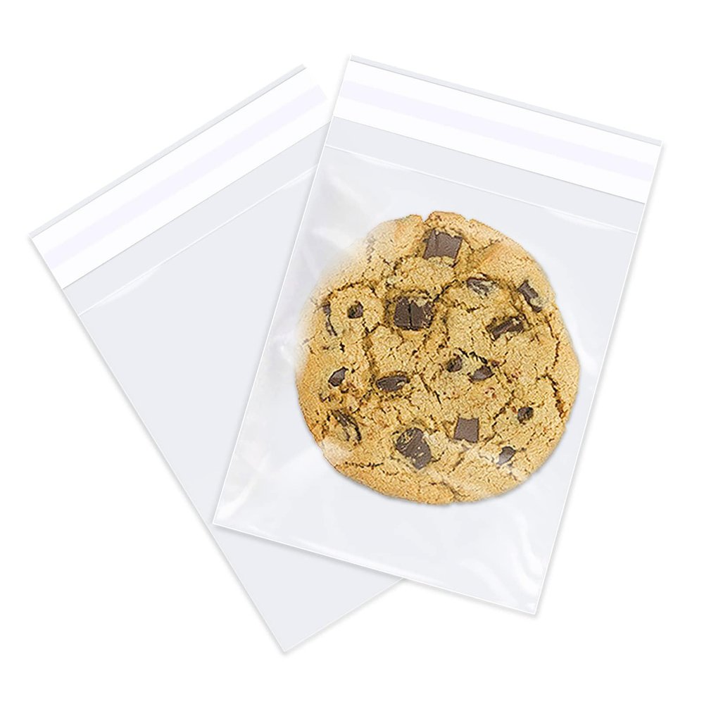 WEPOLY - 4" x 6" (100 Count) Clear Small Cellophane Bags - Self Sealing Cello Plastic Poly Bags- for Photo, Jewely, Bakey, Treats, Candies