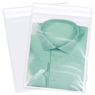 WEPOLY - 10" x 13" (200 Count) Clear Cellophane Bags - Self Sealing Cello Plastic Poly Bags- for Art Prints, Photos, Documents, Clothing, T-Shirt