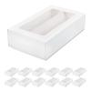 KBG 25 Macaron Boxes,Macaron Box for 12,(Interior Mesurement 7.254 1.8 Inches),White Macaron Box,Macaron Packaging Boxes with Clear Window Kraft Without Macarons Inside view 1