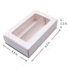 KBG 25 Macaron Boxes,Macaron Box for 12,(Interior Mesurement 7.254 1.8 Inches),White Macaron Box,Macaron Packaging Boxes with Clear Window Kraft Without Macarons Inside view 2