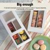 KBG 25 Macaron Boxes,Macaron Box for 12,(Interior Mesurement 7.254 1.8 Inches),White Macaron Box,Macaron Packaging Boxes with Clear Window Kraft Without Macarons Inside view 3