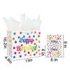 13" Large Happy Birthday Gift Bag with Card and Tissue Papers for Kids with Handles (Dots) view 2