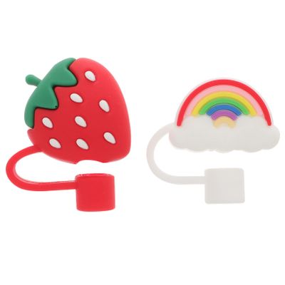 2 Pcs Straw Stopper Creative Straw Plugs Protector Caps Lovely Plugs Lovely Covers Adorable Covers s Caps