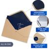 100 Bulk Navy Thank You Cards with Kraft Envelopes and stickers - 4 Minimalistic Designs Blank Thank You Notes with Envelopes Matt for business Wedding Bridal Gift Baby Shower Business Graduation view 2
