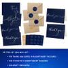 100 Bulk Navy Thank You Cards with Kraft Envelopes and stickers - 4 Minimalistic Designs Blank Thank You Notes with Envelopes Matt for business Wedding Bridal Gift Baby Shower Business Graduation view 3