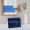 100 Bulk Navy Thank You Cards with Kraft Envelopes and stickers - 4 Minimalistic Designs Blank Thank You Notes with Envelopes Matt for business Wedding Bridal Gift Baby Shower Business Graduation view 4