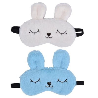 Beavorty 2pcs Plush Eye Mask Fuzzy Blindfolds for Travel Napping and Relaxation Soft Comfortable Eye Shades for Improved Sleep Quality