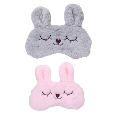 Beavorty 2pcs Plush Eye Masks for Sleeping Adorable Sleep Blindfolds and Soft Comfortable Covers for Travel Napping and Relaxation for Teens and Adults