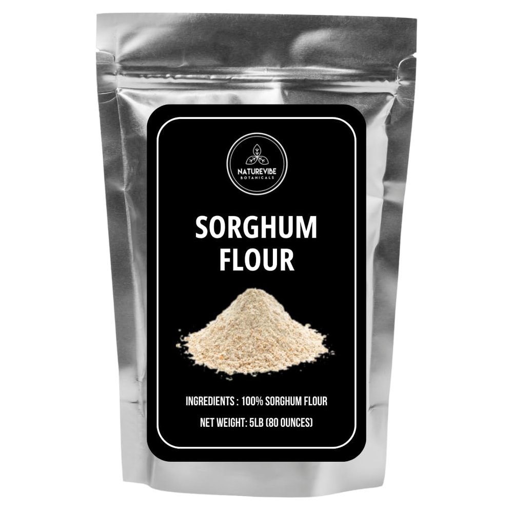 Naturevibe Botanicals Sorghum Flour 5lb Premium Quality | Used for Baking and as Thickener