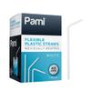 PAMI Flexible Plastic Bent Straws, Individually Wrapped [Pack of 400] - 7.75 White Drinking Straws For Coffee, Cocktails, Drinks- BPA-Free view 1