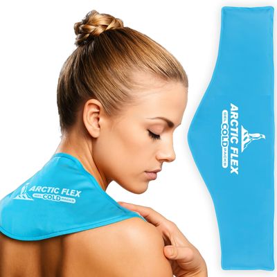 Arctic Flex Neck Ice Pack - Cold Compress Shoulder Therapy Wrap - Cool Reusable Medical Freezer Gel Pad for Swelling, Injuries, Headache, Cooler (X-Large (1 Pack))