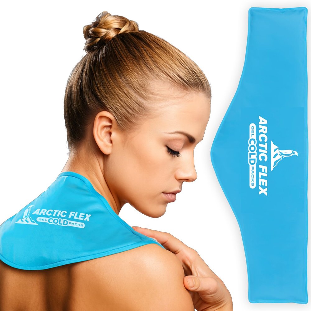 Arctic Flex Neck Ice Pack - Cold Compress Shoulder Therapy Wrap - Cool Reusable Medical Freezer Gel Pad for Swelling, Injuries, Headache, Cooler (X-Large (1 Pack))