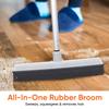 Rubber Bristle Broom for Hardwood Floors, Tiles, Carpets, Wood, and Vinyl Salon Broom, Rubber Squeegee Broom, Rug Broom, Rubber Rake for Human Hair, Pet Hair, Fur, Lint, Liquid, Grey, by Superio view 3