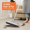 Rubber Bristle Broom for Hardwood Floors, Tiles, Carpets, Wood, and Vinyl Salon Broom, Rubber Squeegee Broom, Rug Broom, Rubber Rake for Human Hair, Pet Hair, Fur, Lint, Liquid, Grey, by Superio view 4