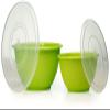 Stephanie Imports Made in USA 6-Piece Set of Prep & Store Plastic Bowls with Clear Lids (BPA-Free and Dishwasher Safe) - Blue, Teal and Green view 4
