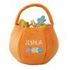 Personalization Universe Embroidered Eggcellent Name Orange Easter Treat Bag  Custom Kids & Baby Easter Egg Bag  Personalized Plush Easter Gift view 1