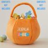 Personalization Universe Embroidered Eggcellent Name Orange Easter Treat Bag  Custom Kids & Baby Easter Egg Bag  Personalized Plush Easter Gift view 2