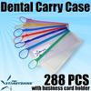 288 PC (6 PKS) Dental Carrying Case w/Business Card Holder (Zip Lock Patient Pack 4"x10") Patients Toothbrush Case | Dental Zipper Pouch for Patient Giveaway Bags (Assorted (Mix) view 2