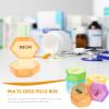 Large Pill Organizer Daily Pill Organizer 7 Compartments for Purse Pocket to Hold Liver Oil Supplements and Medication view 2