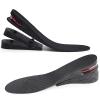 Height Increase Insoles 3 Layers, 1.2 to 2.4 Inches, Universal Breathable Non-Slip Shoe Lift Inserts, Variable Height Increasing Heel Protector Pads with Air Cushion for Women and Men, 1 Pair. (Black) view 1