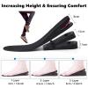 Height Increase Insoles 3 Layers, 1.2 to 2.4 Inches, Universal Breathable Non-Slip Shoe Lift Inserts, Variable Height Increasing Heel Protector Pads with Air Cushion for Women and Men, 1 Pair. (Black) view 2