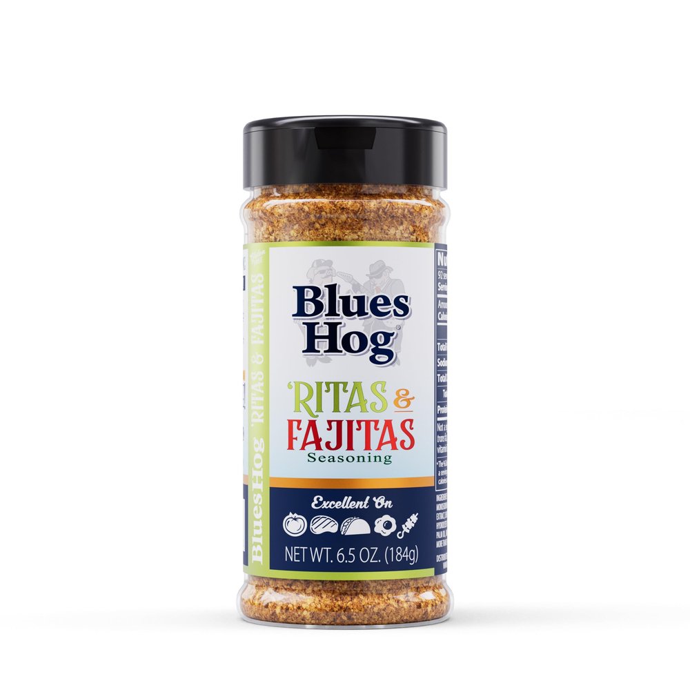 Blues Hog Ritas & Fajitas Seasoning, Gourmet Tex-Mex Fajita Rub, All-Natural, Gluten-Free, Made in The USA, 6.5 oz