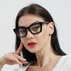 prtcslwd 4 Pack Reading Glasses for Women Oprah Style Oversized Square Spring Hinge Blue Light Blocking Glasses (Black/Black Pink/Tortoiseshell Brown/Tortoiseshell Blue, 2.00, multiplier_x) view 4