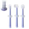PandaEar 3 Pack Silicone Toddler Toothbrushes 0 to 18 Months, Baby Tongue Cleaner + U-Shaped ToothScrubber + First Toothbrush Teething, Gum Oral Cleaner view 1
