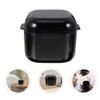 Tofficu Denture Bath Case Cup Box Portable False Teeth Holder Storage Soak Container Orthodontic Retainer Case with Strainer Basket for Travel Cleaning (Black) view 2