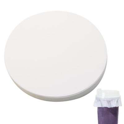 ONLYKXY White Leak-Proof Cup Cap Lid Liners Round Sealing Paper Pads Waterproof Spill Proof Paper for Plastic Drink Milk Tea Coffee Beverage Cup Leak Proof Film Sealing Film(250, 15cm/5.9inch)