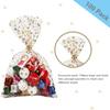 COQOFA 200 Pcs Star Printed 4"X 9" Gift Wrap Cello Cellophane Treat Bags Party Favor bags Clear Candy Cookie Bags Plastic Poly Goodie Storage Bags with Twist Ties for Bakery,Birthday, Wedding ,Party Decorations (Gold) view 3
