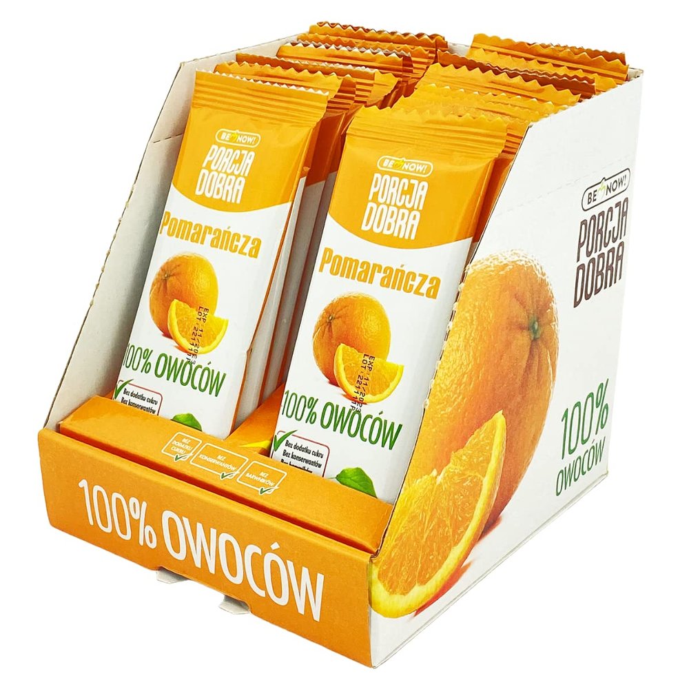 Be Now! Healthy Fruit Bars - Apple & Orange (Pack of 24) 100% Fruit Snacks for Kids and Adults - Sugar Free Snacks, Vegan, Non-GMO, Gluten-Free Snacks, Fruit Snacks.