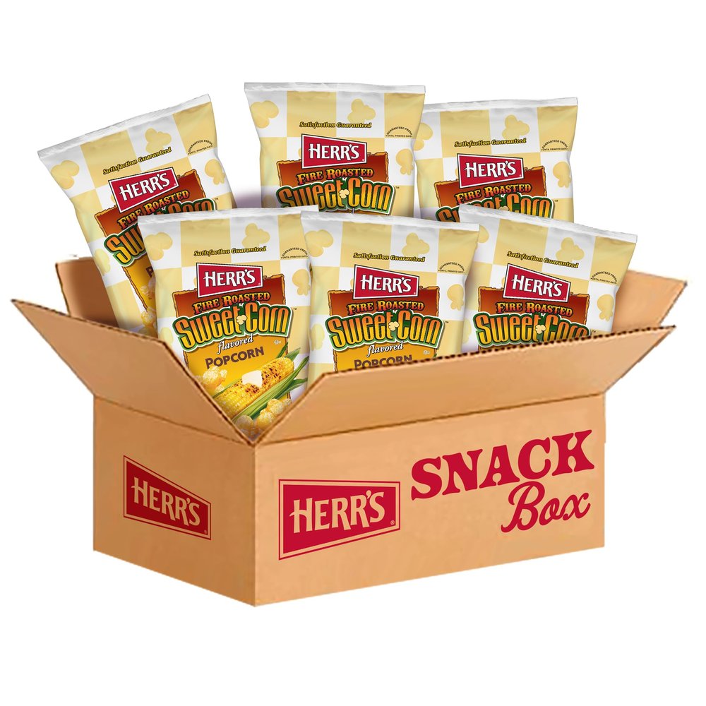 Herrs Popcorn, Fire Roasted Sweet Corn Flavor, Gluten Free, 4 Ounce (Pack of 6 bags)