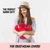 Crustacean Microwavable Unscented Heating Pad for Women - Warm Cozy Plush Heatable Stuffed Toy Animal - Hot and Cold Heat Bag Gift for Women and Girls Red view 2