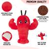 Crustacean Microwavable Unscented Heating Pad for Women - Warm Cozy Plush Heatable Stuffed Toy Animal - Hot and Cold Heat Bag Gift for Women and Girls Red view 3