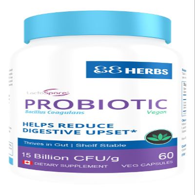 88herbs Probiotic  Bacillus Coagulans  US  Premium Grade Lactospore -Vegan  High Survivability in Gut  Shelf Stable  60 caps