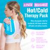 Gel Ice Packs for Injuries Reusable, Hot & Cold Gel Wrap (4 Pack), Adjustable & Flexible, Long Lasting Instant Compression for Back, Knees, Shoulders, Elbows, Neck, Foot & Ankle view 2